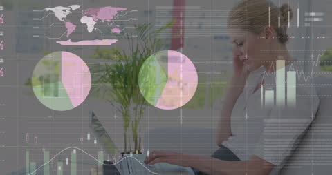 Businesswoman Analyzing Data Graphs While on Smartphone