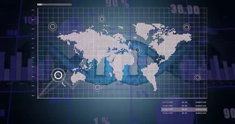 Global Data Analysis with Overlayed World Map and Graphs