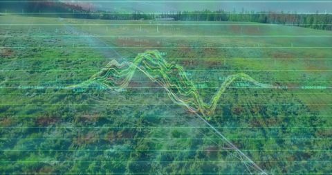 Aerial view with telemetric data and environmental monitoring