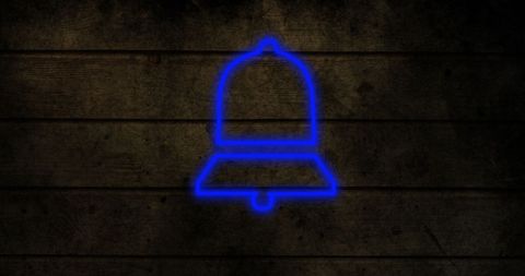 glowing blue notification bell icon offers striking visual metaphor for alerts or reminders associated with technology and communication. suitable for illustrating technological communication, digital interaction concepts or serving as a creative backdrop for a presentation slide, article or website design focused on digital media or reminders.