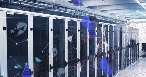 Advanced Data Network Servers with Global Technology Overlay - Download Free Stock Images Pikwizard.com