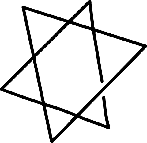transparent geometric six-pointed star with intersecting lines design - Download Free Stock Videos Pikwizard.com