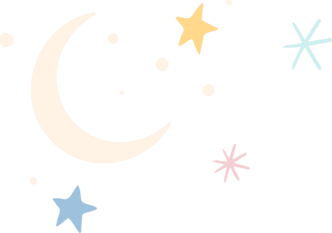 transparent crescent moon with pastel stars night sky illustration - Download Free Stock Videos Pikwizard.com
