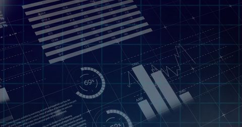 Digital Data Analysis with Graphs and Charts on Screen - Download Free Stock Images Pikwizard.com