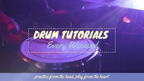 energetic drum tutorials featuring live performance - Download Free Stock Templates Pikwizard.com