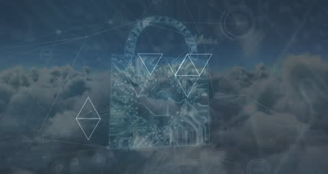 Digital Security Concept with Future Technology Interface