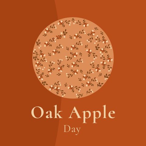 oak apple day celebration poster with floral design - Download Free Stock Templates Pikwizard.com