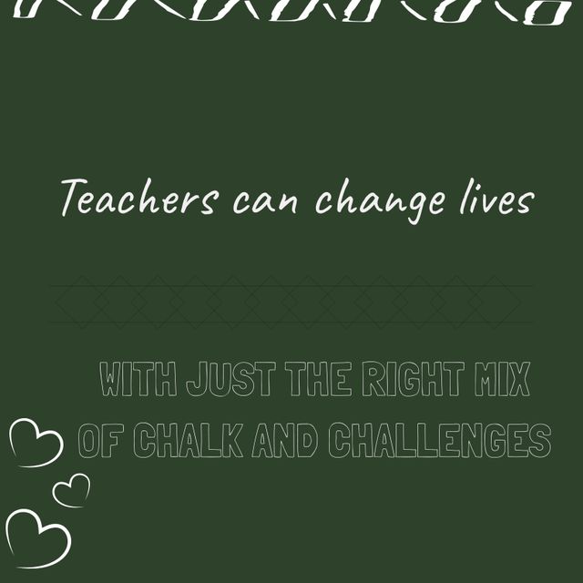 Inspirational Quote for Educators on Chalkboard Background - Download Free Stock Templates Pikwizard.com