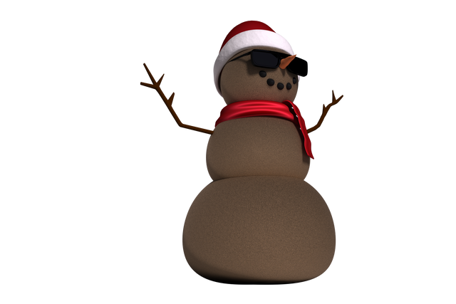 Brown Snowman with Santa Hat on Transparent Background for Christmas Decor - Download Free Stock Videos Pikwizard.com