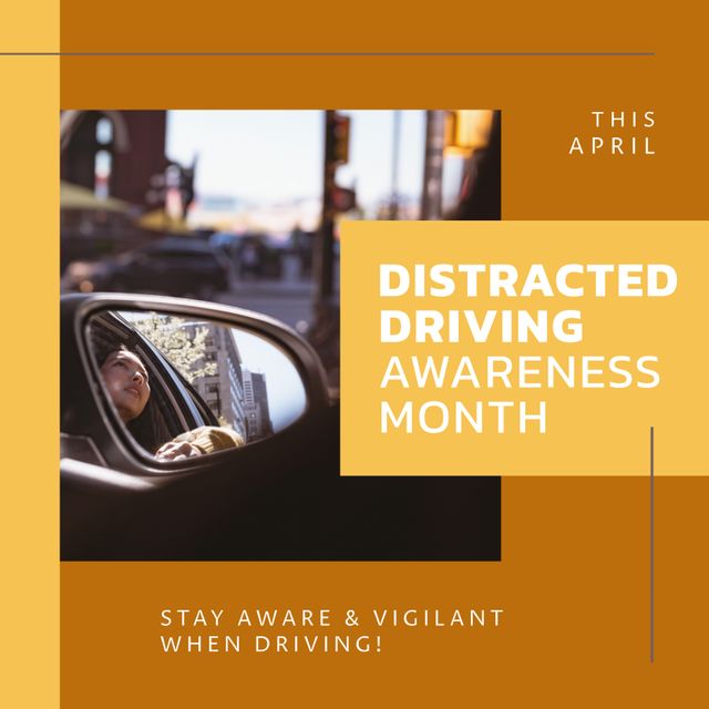 Distracted Driving Awareness Campaign Focused on Safety - Download Free Stock Templates Pikwizard.com