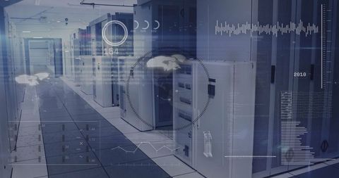Futuristic Data Center with Augmented Reality Interfaces