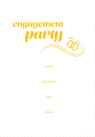 Elegant Engagement Party Invitation on Transparent Background - Download Free Stock Videos Pikwizard.com