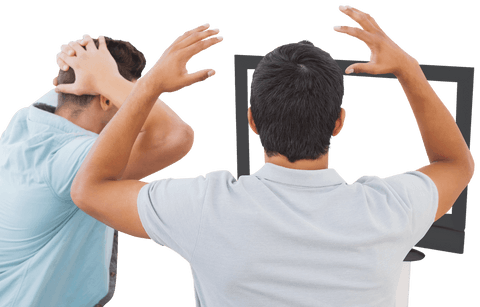 cheering men watching tv transparent background excitement - Download Free Stock Videos Pikwizard.com