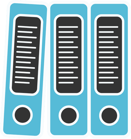 blue archive folders on transparent background vector illustration - Download Free Stock Videos Pikwizard.com