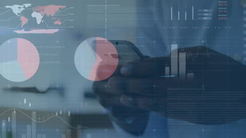 Professional Analyzing Smartphone for Business Insights