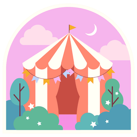 whimsical festival tent against transparent background - Download Free Stock Videos Pikwizard.com