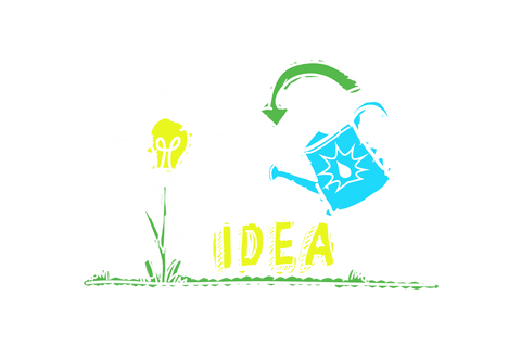 Transparent illustration of growing idea conceptual art