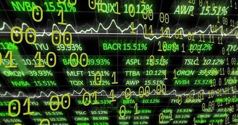 Dynamic Stock Market Analysis with Binary Overlays in Virtual Space