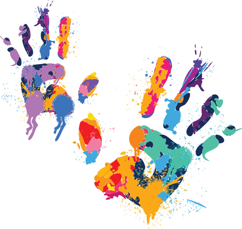 Colorful Handprints on Transparent Background Illustrating Creativity and Art - Download Free Stock Videos Pikwizard.com