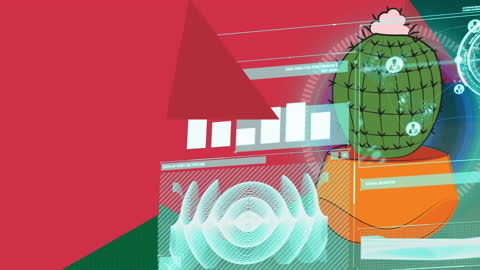 Abstract Digital Technology Interface with Modern Graphics