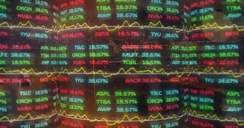 Dynamic Display of Financial Stock Market Indicators and Graphs