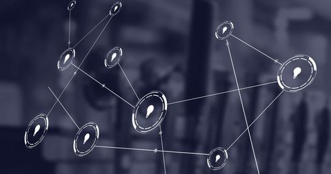 Abstract Network Bulb Innovation Concept Digital Background - Download Free Stock Images Pikwizard.com