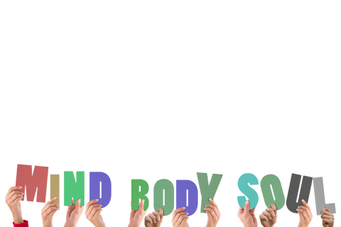 hands holding multi-colored 'mind body soul' transparent words - Download Free Stock Videos Pikwizard.com
