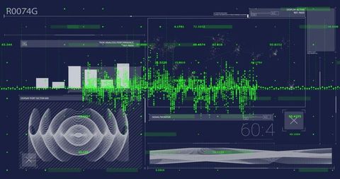 Abstract Digital Data Analytics on Dark Background - Download Free Stock Images Pikwizard.com