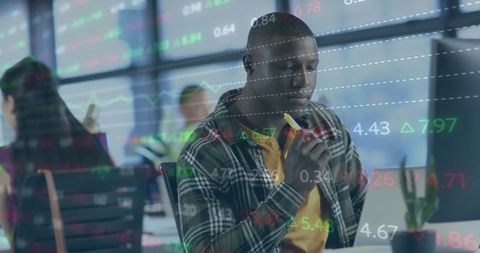 Analyzing Financial Data with Modern Technology Solutions in Office - Download Free Stock Images Pikwizard.com