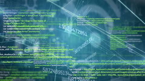 Futuristic Digital World with Programming Code and Networks