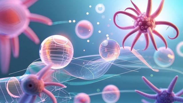 AI-Generated Microscopic Microworld with Microbe and Grid Elements