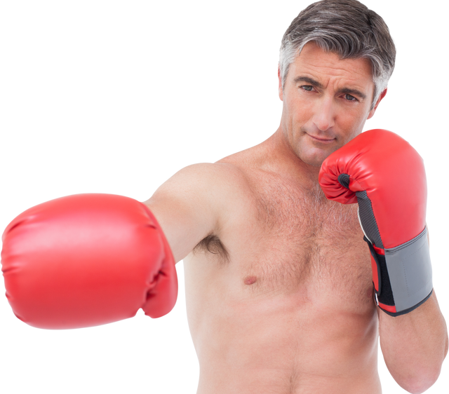 Fit Transparent Man Punching with Boxing Gloves in Front Stance - Download Free Stock Videos Pikwizard.com