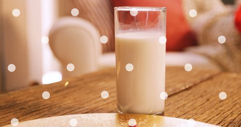Festive Atmosphere with Milk and Cookies Display at Christmas - Download Free Stock Images Pikwizard.com