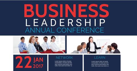 Business Leadership Conference Promotion with Seminar Theme - Download Free Stock Templates Pikwizard.com