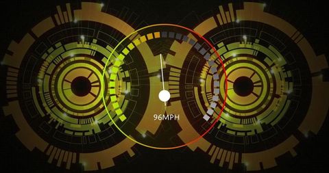 Futuristic Speedometer with Digital Interface Data - Download Free Stock Images Pikwizard.com