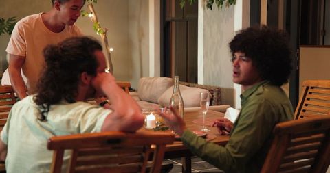 Casual Friends Gathering Dinner Party Outdoors