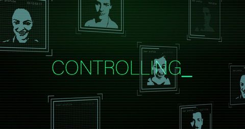 Data control and digital surveillance concept visual