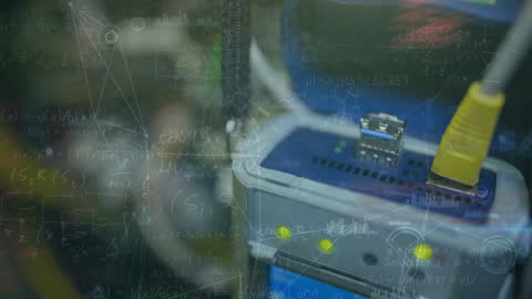 Digital Interface Technology with Data Processing Animation