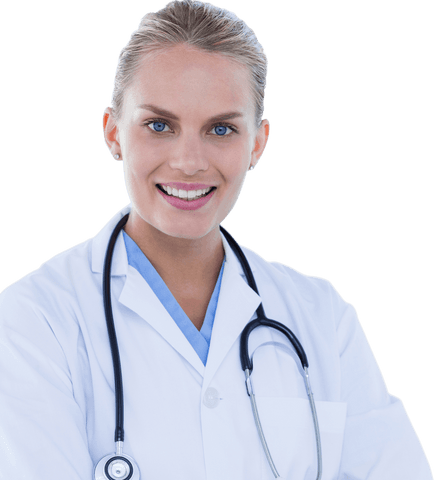 transparent smiling female doctor portrait with stethoscope - Download Free Stock Videos Pikwizard.com