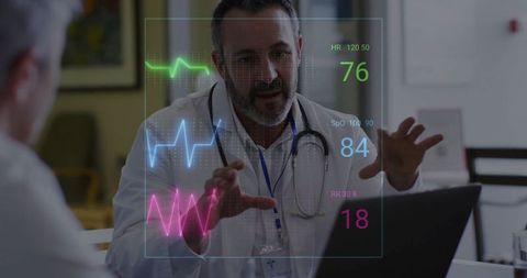 Doctor Using Technology for Patient Consultation at Clinic