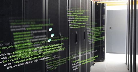 Data Visualizations in High-Tech Server Room - Download Free Stock Images Pikwizard.com