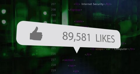Social Media Popularity With Data Processing Background - Download Free Stock Images Pikwizard.com