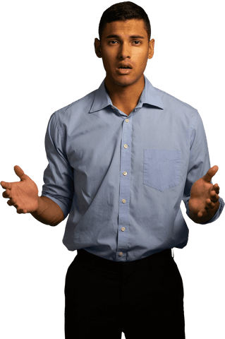 Confident Biracial Businessman Speaking Presentation Transparent Background - Download Free Stock Videos Pikwizard.com