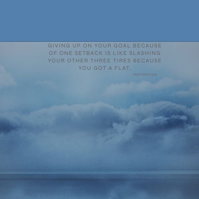 Motivational Quote about Perseverance on Calm Blue Sky Background - Download Free Stock Templates Pikwizard.com