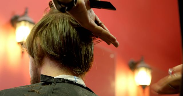 Hairdresser Cutting Man's Hair in Stylish Salon - Download Free Stock Images Pikwizard.com