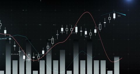 Futuristic Financial Data Visualization with Dynamic Graphs - Download Free Stock Images Pikwizard.com