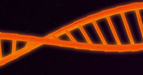 abstract dna strand illuminated against black background - Download Free Stock Images Pikwizard.com