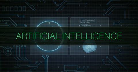 futuristic interfaces with artificial intelligence text overlay - Download Free Stock Images Pikwizard.com