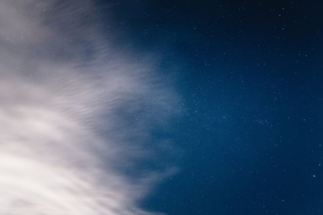 Night Sky with Stars and Cloud Formation - Download Free Stock Photos Pikwizard.com
