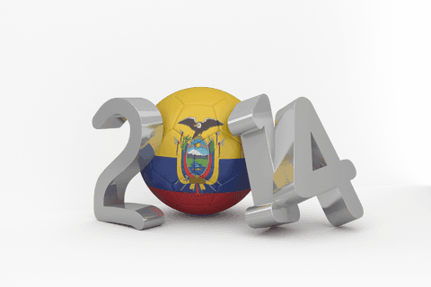 Ecuador football 2014 transparent theme with stylish silver text